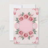 Invitation [Personnalisé] Elégant bébé fille douche Invitatio (Dos)