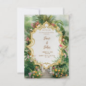 Invitation [Personnalisé] Élégant Mariage de jardin moderne (Devant)