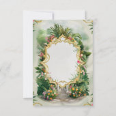 Invitation [Personnalisé] Élégant Mariage de jardin moderne (Dos)