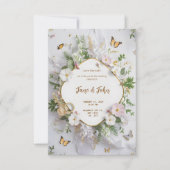 Invitation [Personnalisé] Élégant Mariage de jardin moderne (Devant)