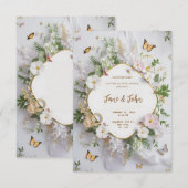 Invitation [Personnalisé] Élégant Mariage de jardin moderne (Devant / Derrière)