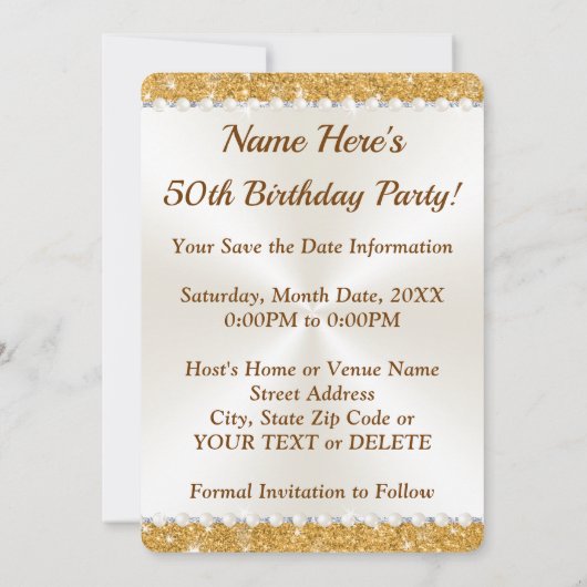 Invitation Personnalisé Enregistrer la date pour la fête du 5 (Dos)