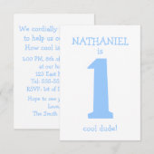 Invitation Personnalisé Funny Premier anniversaire (Devant / Derrière)