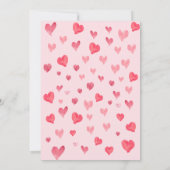 Invitation Personnalisé Galentine's Day Amis aquarelle coeurs (Dos)