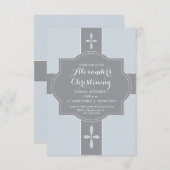 Invitation Personnalisé Garçons Christening, Baptême Invitati (Devant / Derrière)