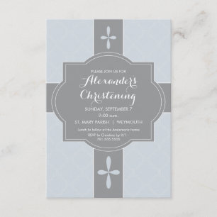 Invitation Personnalisé Garçons Christening, Baptême Invitati