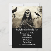 Invitation Personnalisé Halloween Party Gothique Squelette Gr (Dos)