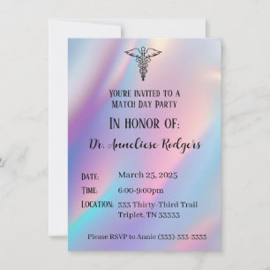 Invitation Personnalisé Happy Match Day 2025 Residency Doctor