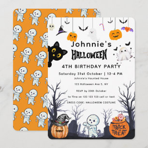 Invitation Personnalisé Joyeux Halloween Anniversaire