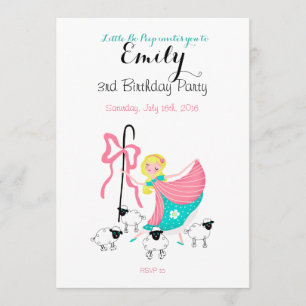 invitation personnalisé Little Bo Peep