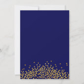 Invitation Personnalisé Marine bleu Gold confetti logo Gala e (Dos)