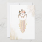 Invitation Personnalisé Monogramme Terracotta Rustic Boho Mar (Dos)