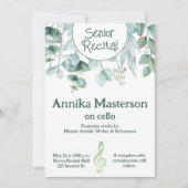 Invitation Personnalisé musique senior Considérant Feuille Th (Devant)