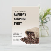 Invitation Personnalisé Ne pas déverser les haricots Surprise (Debout devant)