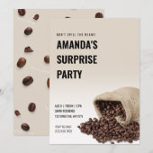 Invitation Personnalisé Ne pas déverser les haricots Surprise (Devant / Derrière)