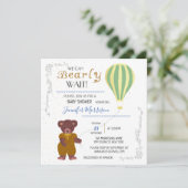 Invitation Personnalisé Nous pouvons attendre Baby shower Gar (Debout devant)