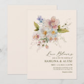 Invitation Personnalisé Pastel rose blanc pour toujours Maria (Devant / Derrière)