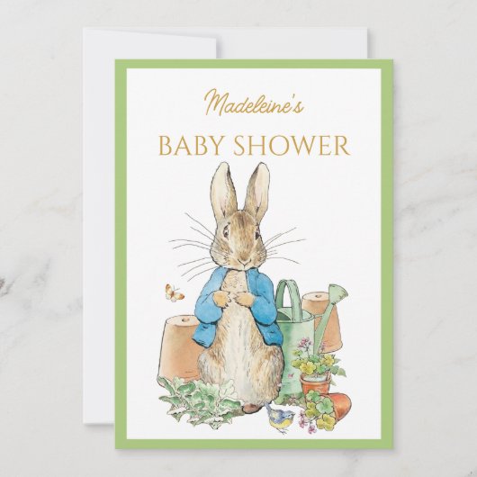 Invitation Personnalisé Pierre le lapin (Devant)