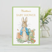 Invitation Personnalisé Pierre le lapin (Debout devant)