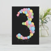 Invitation personnalisé pour garçon ou fille 3e an (Debout devant)