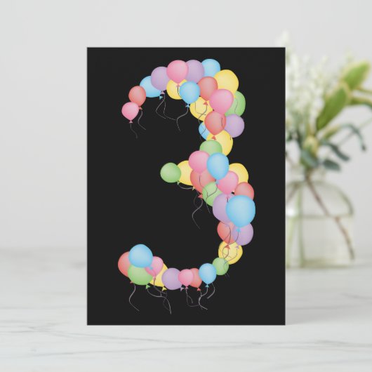 Invitation personnalisé pour garçon ou fille 3e an (Debout devant)