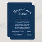 Invitation Personnalisé pour Shannon, Mariage en Intime (Devant / Derrière)