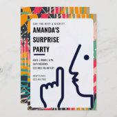 Invitation Personnalisé Pouvez-vous garder un secret? Parti s (Devant / Derrière)