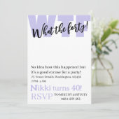 Invitation Personnalisé Quel 40e anniversaire drôle (Debout devant)