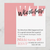 Invitation Personnalisé Quel 40e anniversaire drôle en (Devant / Derrière)