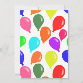 Invitation Personnalisé Rainbow Happy 7th Birthday Letters (Dos)