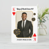 Invitation Personnalisé Roi des Coeurs Anniversaire Invitatio (Debout devant)