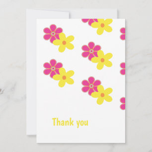 Invitation Personnalisé rose et jaune rétro