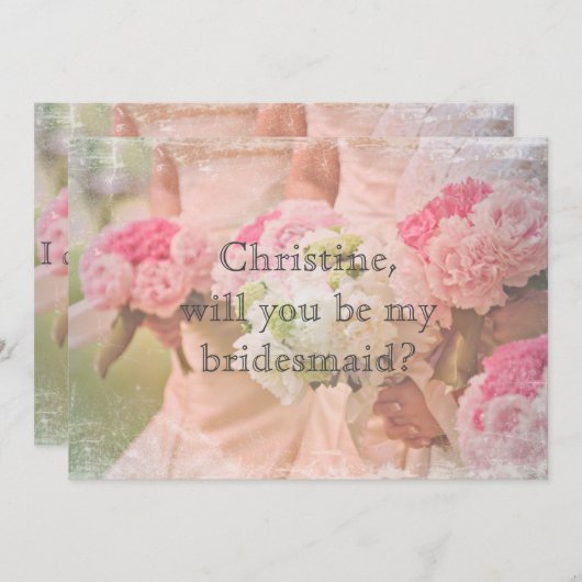 Invitation Personnalisé Seras-tu ma servante d'honneur ? (Devant / Derrière)