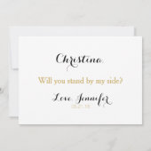 Invitation Personnalisé serez-vous mon serviteur d'accueil dr (Dos)