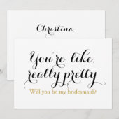 Invitation Personnalisé serez-vous mon serviteur d'accueil dr (Devant / Derrière)