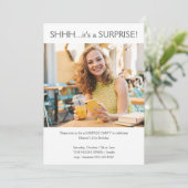 Invitation Personnalisé Simple Photo Surprise 21ème anniversa (Debout devant)