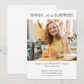 Invitation Personnalisé Simple Photo Surprise 30e fête d'anni (Devant / Derrière)