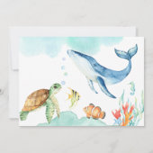 Invitation Personnalisé sous la mer Anniversaire - Tortue de (Dos)