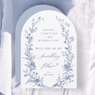 Invitation Personnalisé Soyez Mon quelque chose de bleu propo