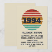 Invitation Personnalisé Trente vintage 30e anniversaire (Devant / Derrière)