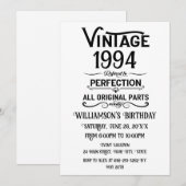 Invitation Personnalisé Trente vintage 30e anniversaire (Devant / Derrière)