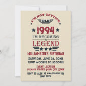 Invitation Personnalisé Trente vintage 30e anniversaire (Devant)