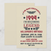 Invitation Personnalisé Trente vintage 30e anniversaire (Devant / Derrière)