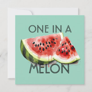 Invitation Personnalisé UNE SUR UN MELON Fille de fête d'anni