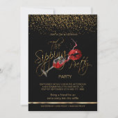 Invitation Personnalisé - Vin et lèvres Fête Lipsense (Devant)