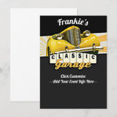 Invitation | personnalisé votre garage | classique nommé de (Devant / Derrière)