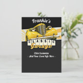 Invitation | personnalisé votre garage | classique nommé de (Debout devant)