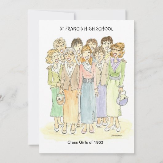 Invitation personnalisée 1963 Gals Invitation (Devant)