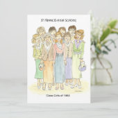 Invitation personnalisée 1963 Gals Invitation (Debout devant)