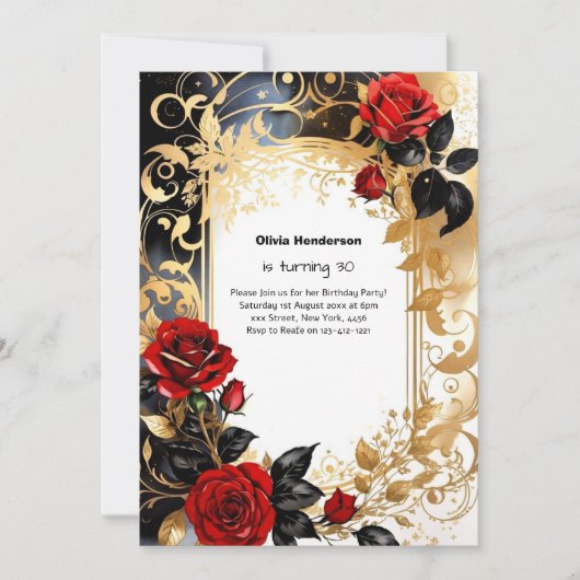 Invitation personnalisée 30e anniversaire (Devant)